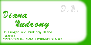 diana mudrony business card
